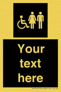 Custom information: black panel disabled female and male